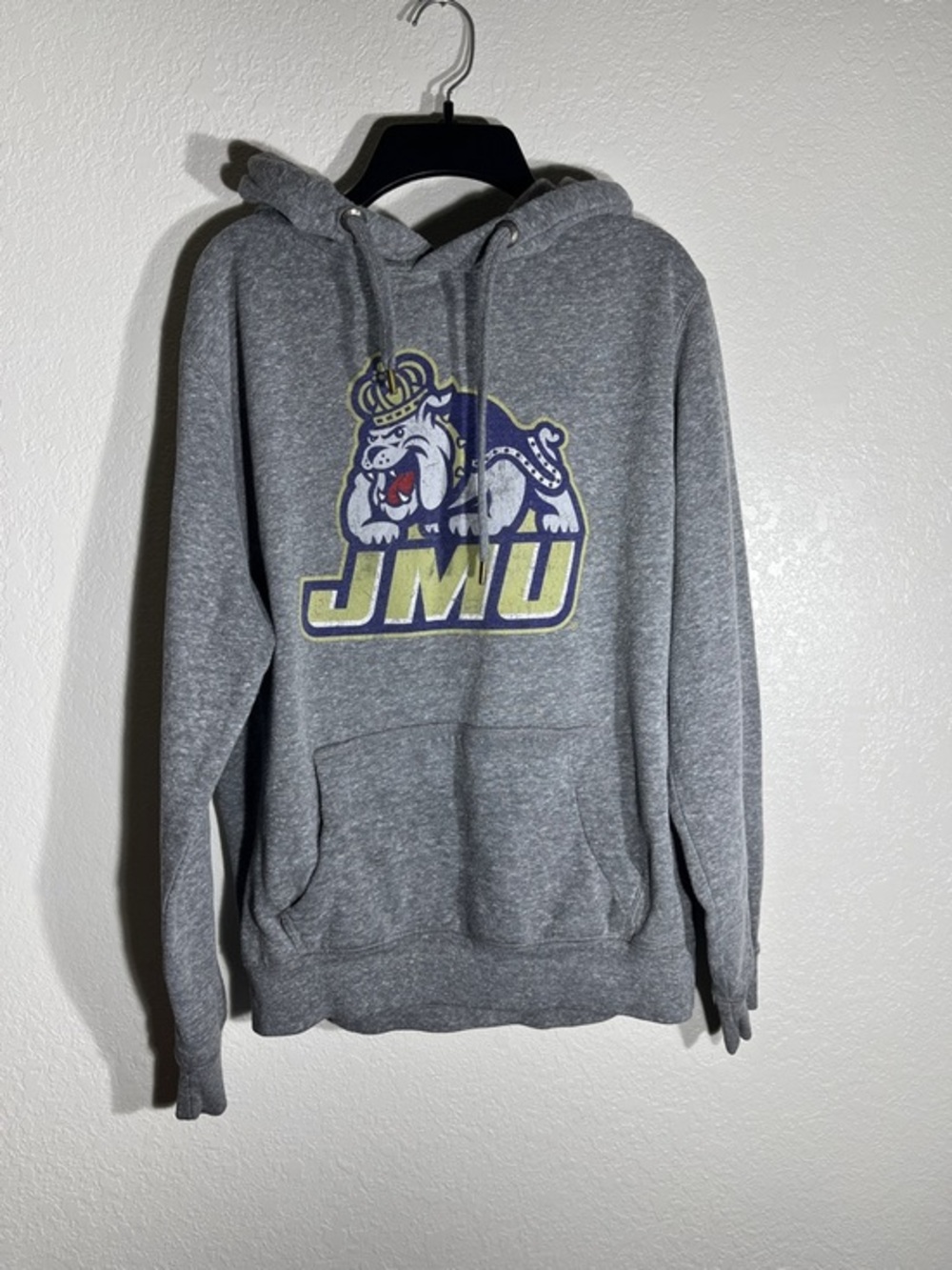 JMU League Heather Gray Pullover Hoodie
